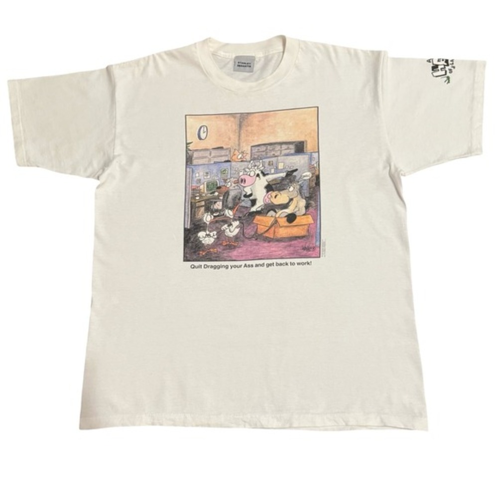 Vintage 1996 Stanley Desantis Wooket Graphics‎ "Herd of Laughter" XL T-Shirt